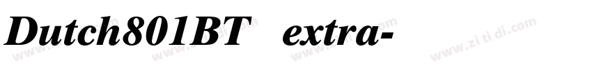 Dutch801BT   extra字体转换